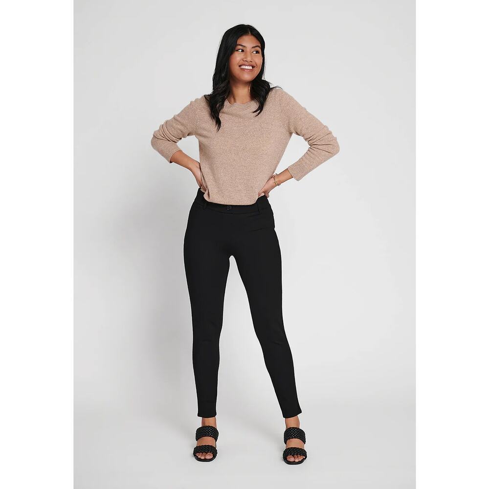 Betabrand Women's Classic Dress Pants Yoga Pants Black Skinny Pull Up Stretch